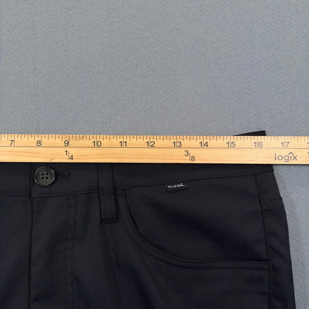 Travis Mathew Open to Close Black Golf Pants Mens 32 Straight Leg Polyester